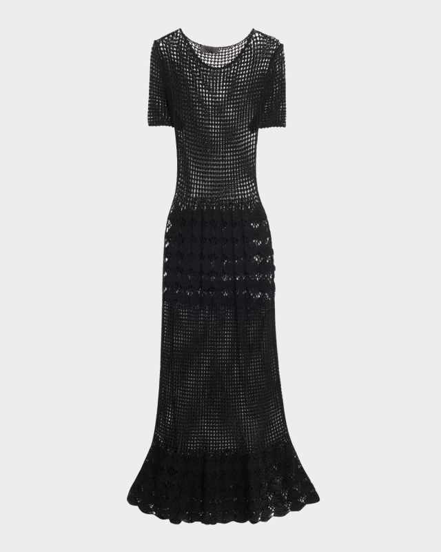 Yoko Open-Knit Maxi Dress